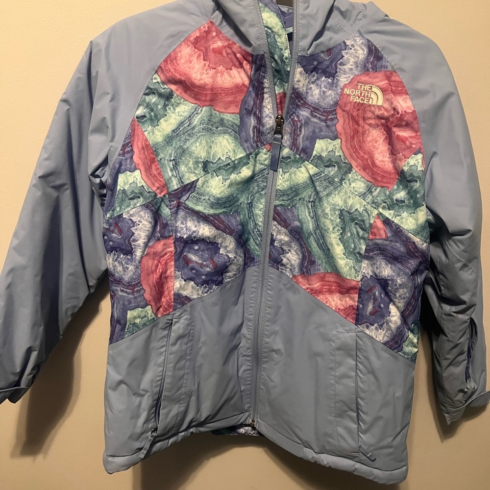 The North Face Blue and Pink Ski jacket